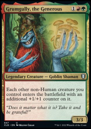 (847) Magic The Gathering Commander Legends: Battle for Baldur's Gate: Extras Single: Grumgully, the Generous  Uncommon