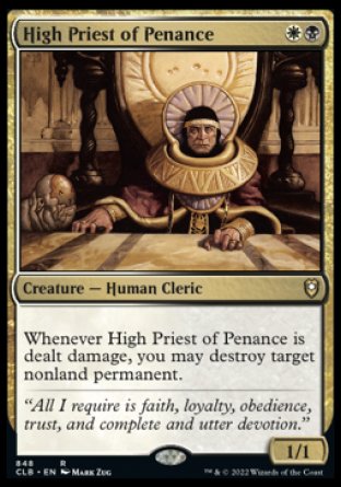 (848) Magic The Gathering Commander Legends: Battle for Baldur's Gate: Extras Single: High Priest of Penance  Rare