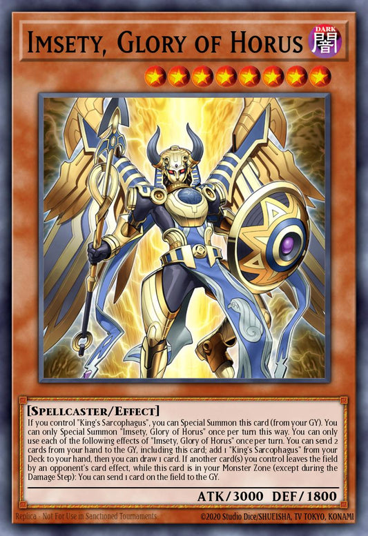 (114) YuGiOh TCG MP24: 25th Anniversary Tin: Dueling Mirrors Single: Imsety, Glory of Horus  Secret Rare