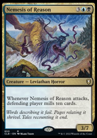 (850) Magic The Gathering Commander Legends: Battle for Baldur's Gate: Extras Single: Nemesis of Reason  Rare