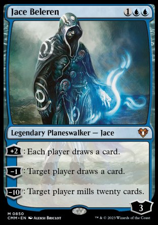 (850) Magic The Gathering Commander Masters: Extras Single: Jace Beleren Holo Mythic