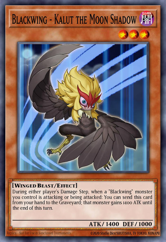(217) YuGiOh TCG RA03: Quarter Century Bonanza Single: Blackwing - Kalut the Moon Shadow (V.1 - Platinum Secret Rare)  Platinum Secret Rare