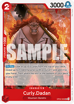 (OP02-005) One Piece TCG PRB02: The Best Vol.2 Single: Curly.Dadan (OP02-005) (V.1)  Uncommon