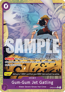 (OP03-072) One Piece TCG PRB02: The Best Vol.2 Single: Gum-Gum Jet Gatling (OP03-072) (V.2)  Alternate Art