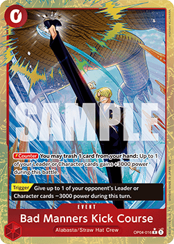 (OP04-016) One Piece TCG PRB02: The Best Vol.2 Single: Bad Manners Kick Course (OP04-016) (V.2)  Alternate Art