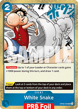(OP06-059) One Piece TCG PRB02: The Best Vol.2 Single: White Snake (OP06-059) (V.2)  Uncommon