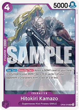 (OP06-076) One Piece TCG PRB02: The Best Vol.2 Single: Hitokiri Kamazo (OP06-076) (V.1)  Uncommon