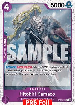 (OP06-076) One Piece TCG PRB02: The Best Vol.2 Single: Hitokiri Kamazo (OP06-076) (V.2)  Uncommon