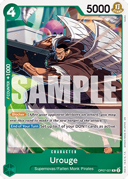 (OP07-021) One Piece TCG PRB02: The Best Vol.2 Single: Urouge (OP07-021) (V.1)  Rare