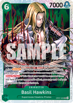 (OP07-029) One Piece TCG PRB02: The Best Vol.2 Single: Basil Hawkins (OP07-029)  Super Rare