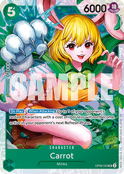 (OP08-023) One Piece TCG PRB02: The Best Vol.2 Single: Carrot (OP08-023) (V.1)  Super Rare