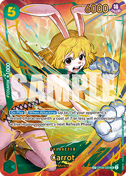 (OP08-023) One Piece TCG PRB02: The Best Vol.2 Single: Carrot (OP08-023) (V.2)  Special Rare