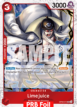 (OP09-014) One Piece TCG PRB02: The Best Vol.2 Single: Limejuice (OP09-014) (V.2)  Uncommon