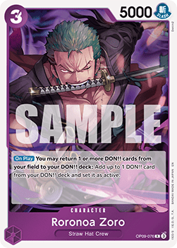 (OP09-076) One Piece TCG PRB02: The Best Vol.2 Single: Roronoa Zoro (OP09-076) (V.1)  Rare