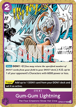 (OP09-077) One Piece TCG PRB02: The Best Vol.2 Single: Gum-Gum Lightning (OP09-077) (V.1)  Uncommon