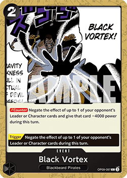 (OP09-097) One Piece TCG PRB02: The Best Vol.2 Single: Black Vortex (OP09-097) (V.1)  Common