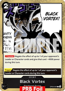 (OP09-097) One Piece TCG PRB02: The Best Vol.2 Single: Black Vortex (OP09-097) (V.2)  Common