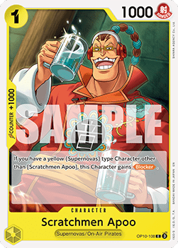 (OP10-108) One Piece TCG PRB02: The Best Vol.2 Single: Scratchmen Apoo (OP10-108) (V.1)  Common