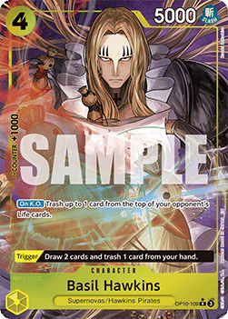 (OP10-109) One Piece TCG PRB02: The Best Vol.2 Single: Basil Hawkins (OP10-109) (V.2)  Alternate Art