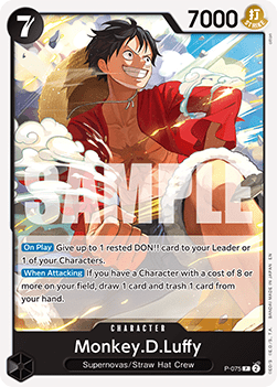 (P-075) One Piece TCG PRB02: The Best Vol.2 Single: Monkey.D.Luffy (P-075) (V.1)  Promo