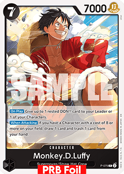 (P-075) One Piece TCG PRB02: The Best Vol.2 Single: Monkey.D.Luffy (P-075) (V.2)  Promo