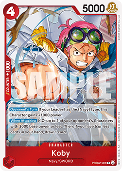 (001) One Piece TCG PRB02: The Best Vol.2 Single: Koby (PRB02-001) (V.1)  Rare