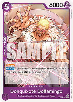 (011) One Piece TCG PRB02: The Best Vol.2 Single: Donquixote Doflamingo (PRB02-011) (V.1)  Rare