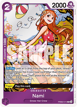 (012) One Piece TCG PRB02: The Best Vol.2 Single: Nami (PRB02-012) (V.1)  Rare
