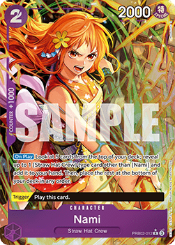 (012) One Piece TCG PRB02: The Best Vol.2 Single: Nami (PRB02-012) (V.2)  Alternate Art