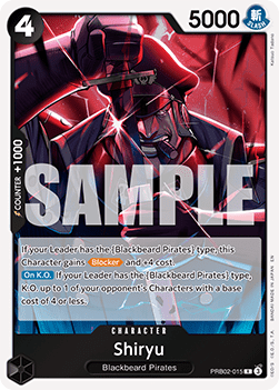 (015) One Piece TCG PRB02: The Best Vol.2 Single: Shiryu (PRB02-015) (V.1)  Rare