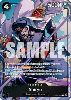 (015) One Piece TCG PRB02: The Best Vol.2 Single: Shiryu (PRB02-015) (V.2)  Alternate Art