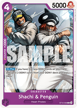 (ST10-008) One Piece TCG PRB02: The Best Vol.2 Single: Shachi & Penguin (ST10-008) (V.1)  Common