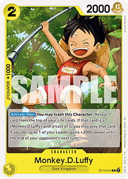 (ST13-014) One Piece TCG PRB02: The Best Vol.2 Single: Monkey.D.Luffy (ST13-014) (V.1)  Common