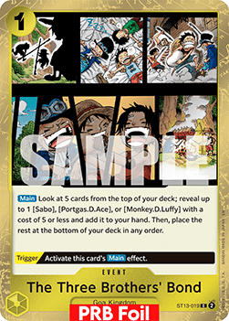 (ST13-019) One Piece TCG PRB02: The Best Vol.2 Single: The Three Brothers' Bond (ST13-019) (V.2)  Common
