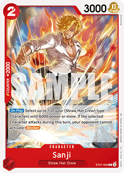 (ST21-003) One Piece TCG PRB02: The Best Vol.2 Single: Sanji (ST21-003) (V.1)  Common