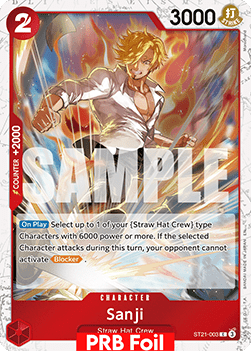 (ST21-003) One Piece TCG PRB02: The Best Vol.2 Single: Sanji (ST21-003) (V.2)  Common