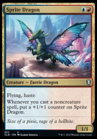 (852) Magic The Gathering Commander Legends: Battle for Baldur's Gate: Extras Single: Sprite Dragon  Uncommon