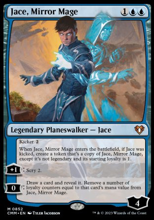 (852) Magic The Gathering Commander Masters: Extras Single: Jace, Mirror Mage  Mythic