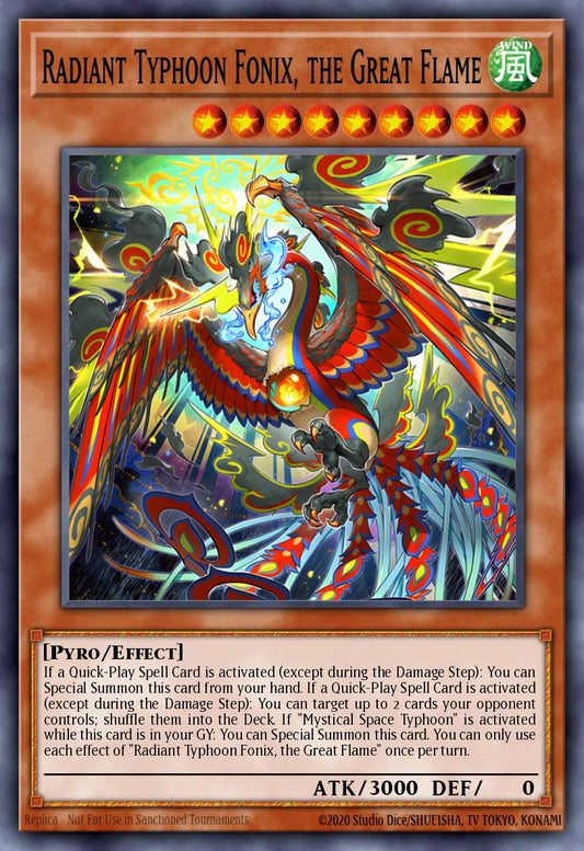 (017) YuGiOh TCG DOOD: Doom of Dimensions Single: Radiant Typhoon Fonix, the Great Flame (V.2 - Starlight Rare)  Starlight Rare