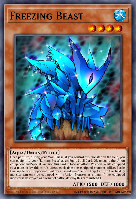 (017) YuGiOh TCG MFC: Magician's Force Single: Freezing Beast  Common