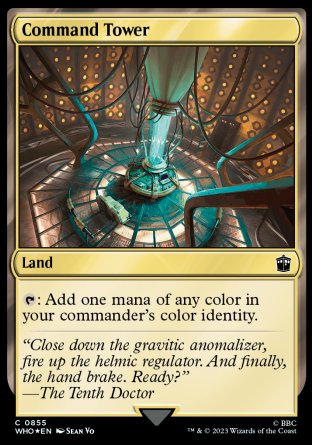 (855) Magic The Gathering Universes Beyond: Doctor Who: Extras Single: Command Tower (V.2) Holo Common