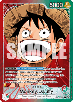 (001) One Piece TCG OP13: Carrying on his Will Single: Monkey.D.Luffy (OP13-001) (V.2)  Alternate Art