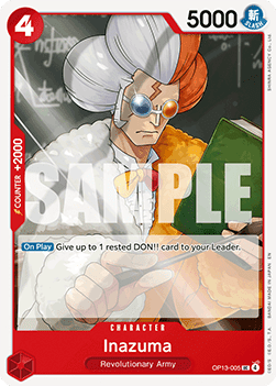 (005) One Piece TCG OP13: Carrying on his Will Single: Inazuma (OP13-005)  Uncommon