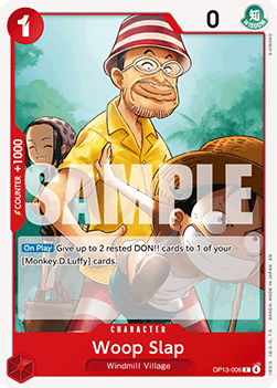 (006) One Piece TCG OP13: Carrying on his Will Single: Woop Slap (OP13-006)  Common