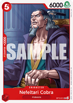 (011) One Piece TCG OP13: Carrying on his Will Single: Nefeltari Cobra (OP13-011)  Uncommon
