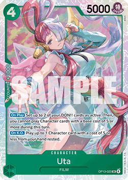 (023) One Piece TCG OP13: Carrying on his Will Single: Uta (OP13-023) (V.1)  Super Rare
