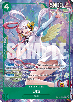 (023) One Piece TCG OP13: Carrying on his Will Single: Uta (OP13-023) (V.2)  Alternate Art