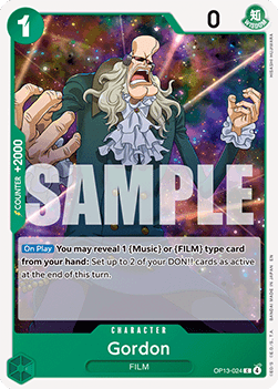 (024) One Piece TCG OP13: Carrying on his Will Single: Gordon (OP13-024)  Common