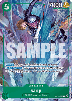 (027) One Piece TCG OP13: Carrying on his Will Single: Sanji (OP13-027) (V.2)  Alternate Art