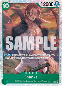 (028) One Piece TCG OP13: Carrying on his Will Single: Shanks (OP13-028) (V.1)  Super Rare
